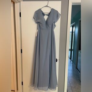 Brand New Azazie Rylee Bridesmaids Dress, A6, Dusty Blue, Never worn